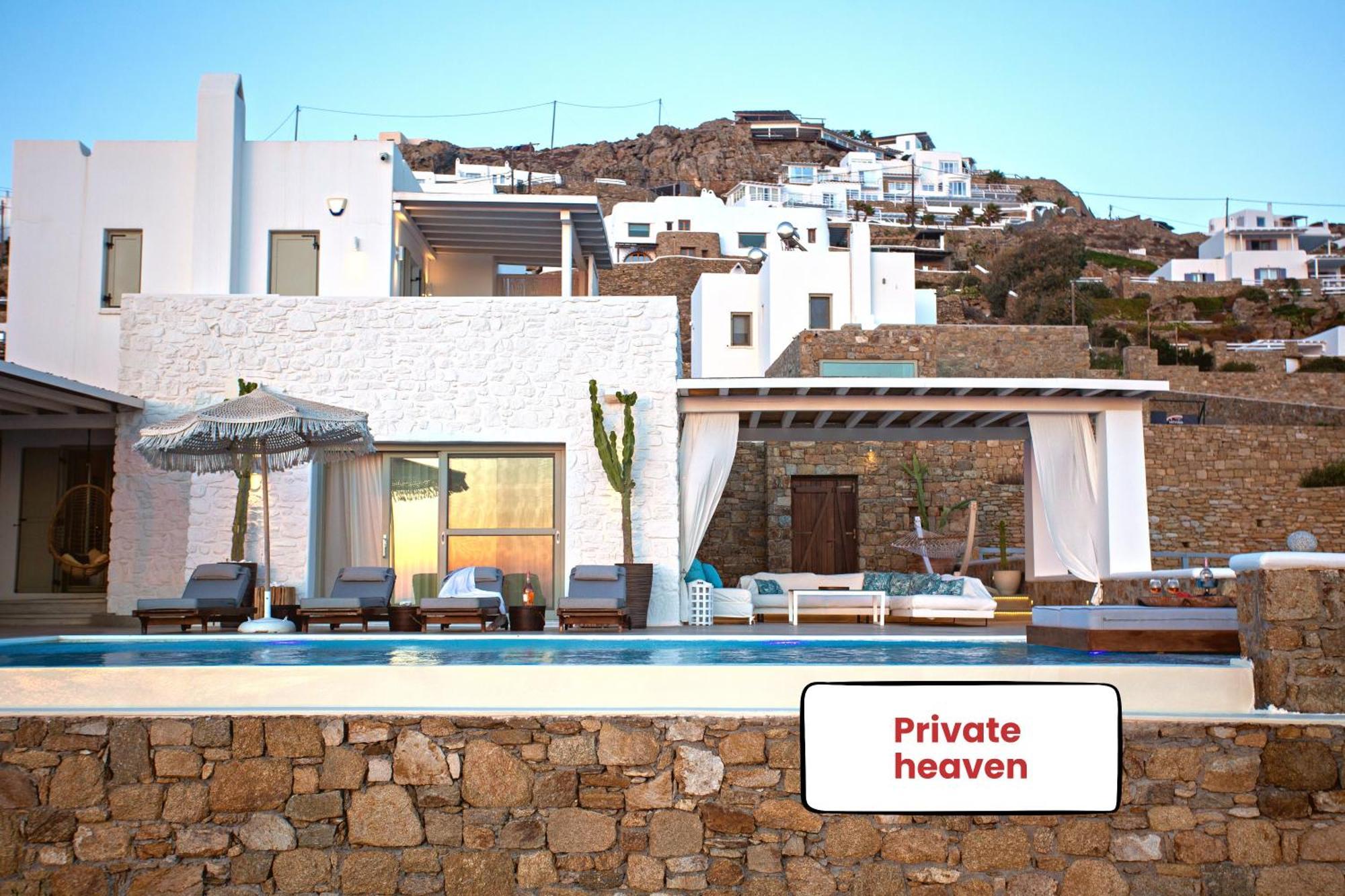 Villa Panamera Mykonos, Private Heaven, Supreme View! Fanari  Bagian luar foto